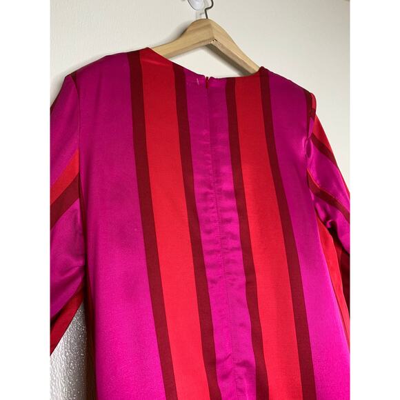 Maggie Marilyn I’m Coming Home Striped Satin Mini Dress Womens Size 6 - Picture 7 of 15